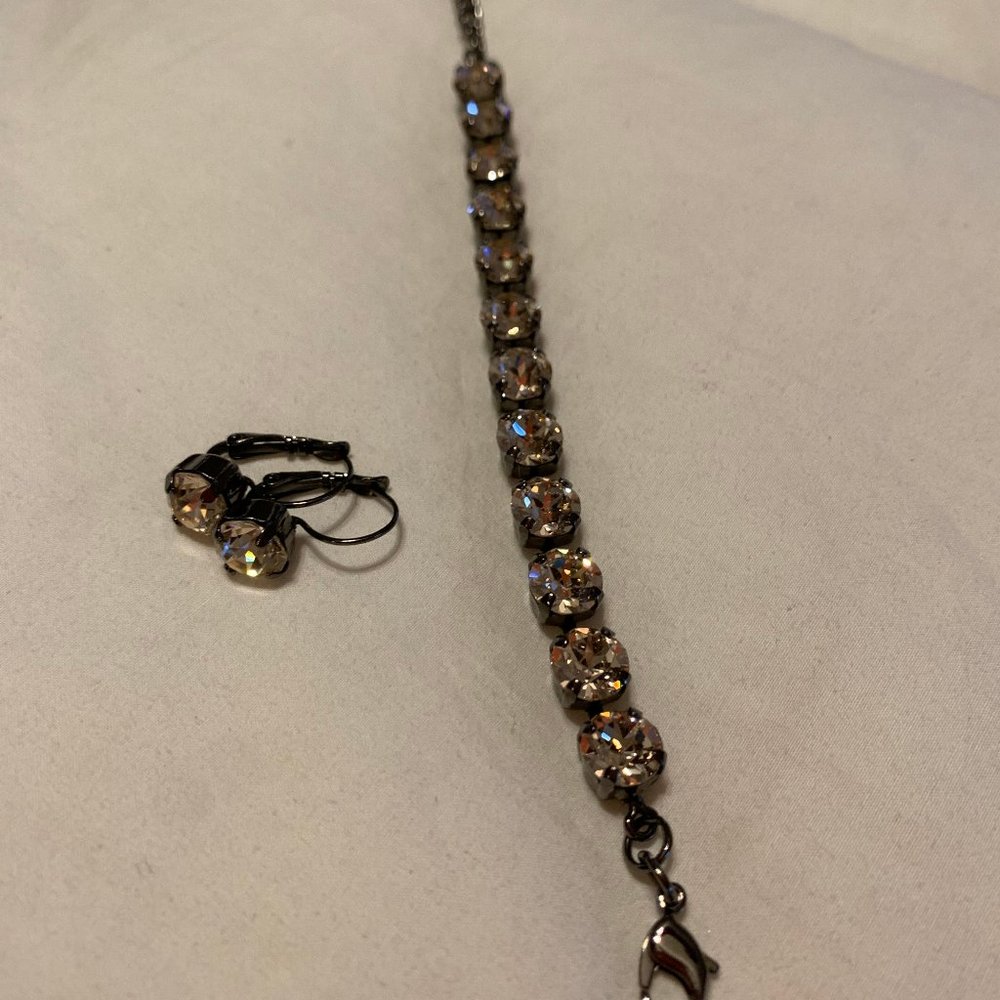 Crystal Bracelet and Earring Set